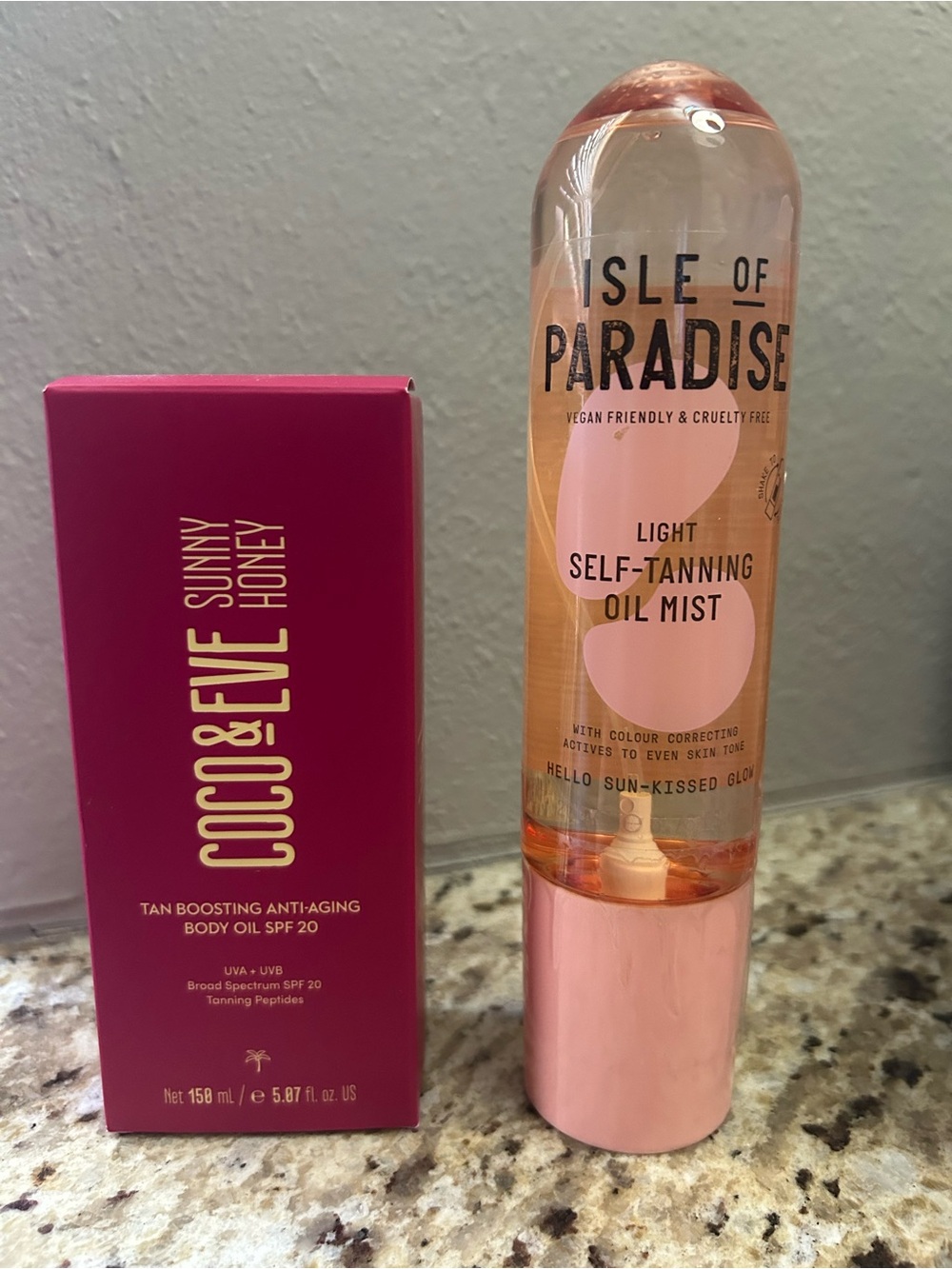 Bundle- Isle of Paradise Peach-Tinted Self-Tanning Oil Mist + Coco & Eve Oil